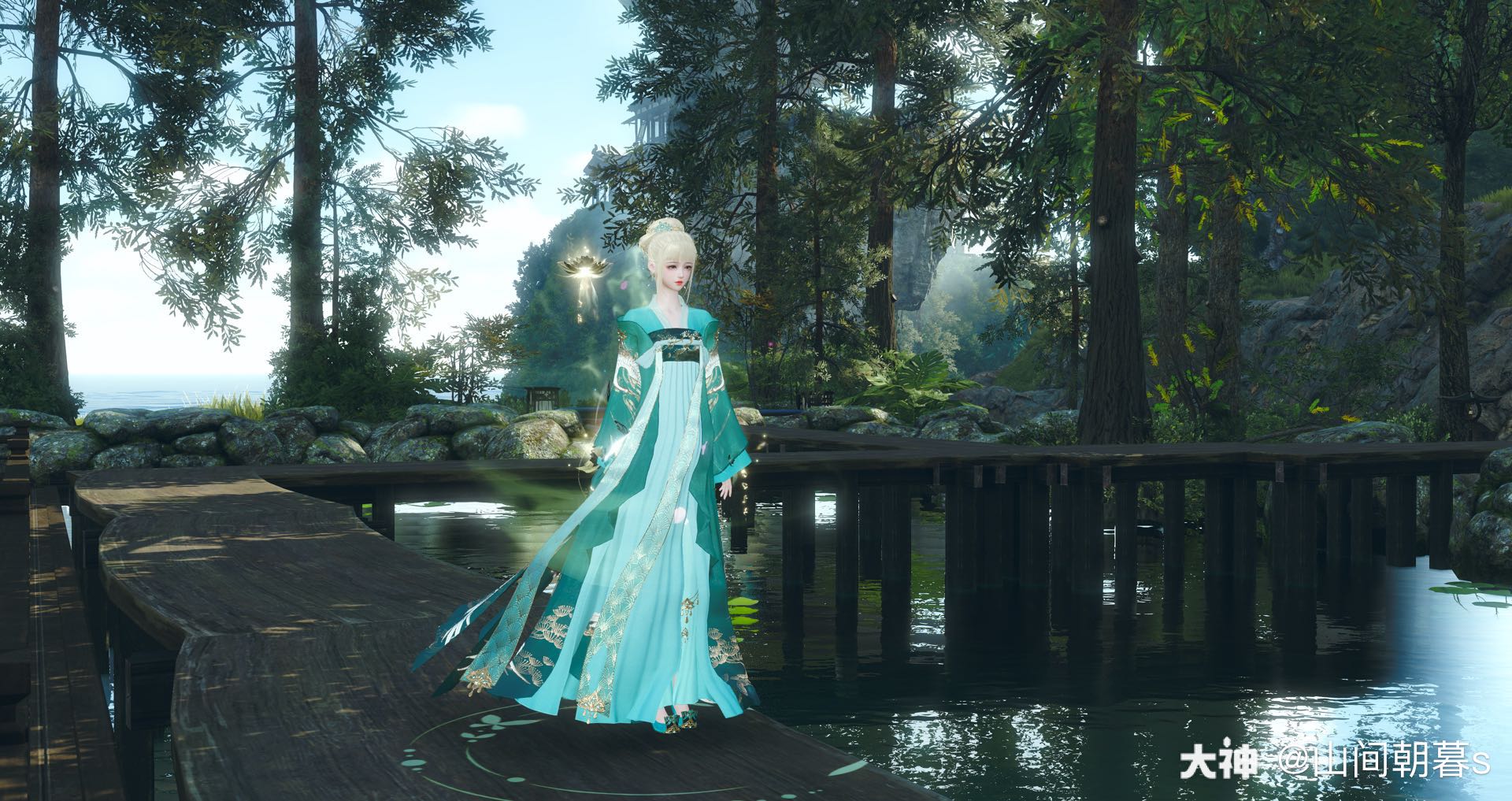 蝉噪林逾静 13级产业区庄园主 凤梨苏一直想做一个有点现代感的林中小屋 很是我 来自网易大神逆水寒圈子 山间朝暮s