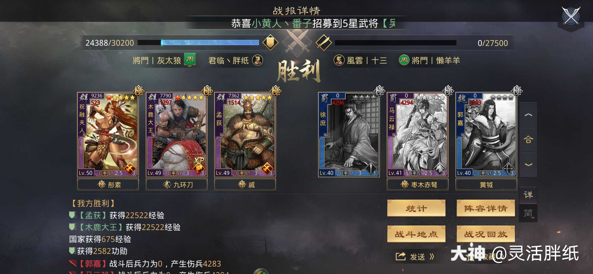 祝融木鹿大王孟获