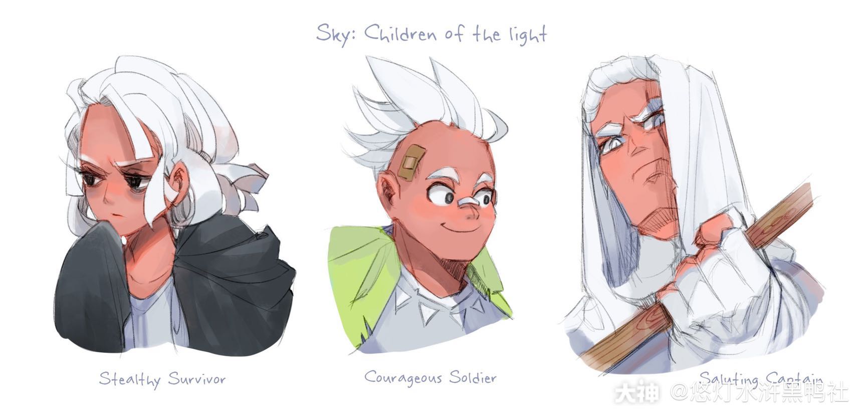 本期分享 越南画手manh的同人创作 把光遇的季节先祖改成rpg游戏角 来自网易大神光 遇圈子 悠灯水浒黑鸭社