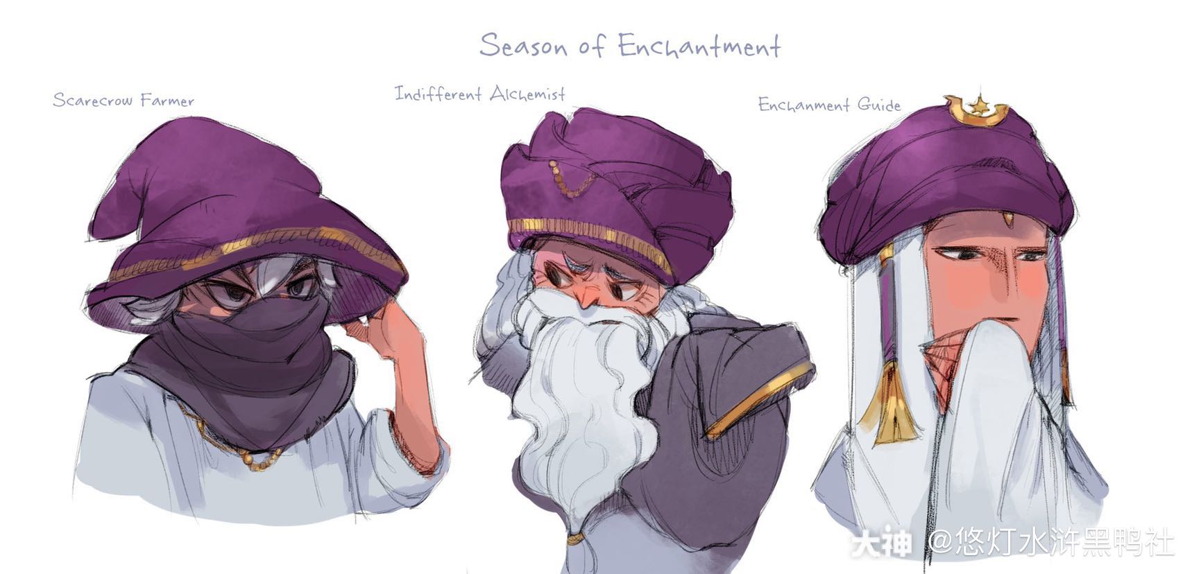 本期分享 越南画手manh的同人创作 把光遇的季节先祖改成rpg游戏角 来自网易大神光 遇圈子 悠灯水浒黑鸭社