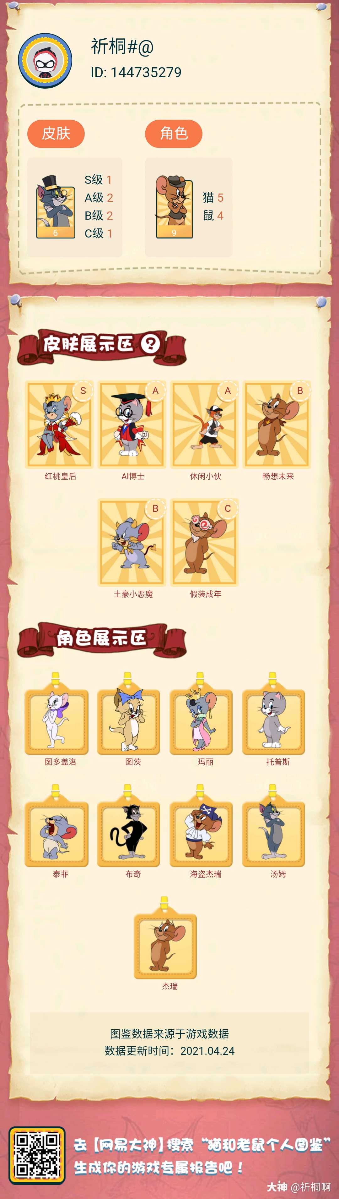 猫和老鼠个人图鉴#这是.