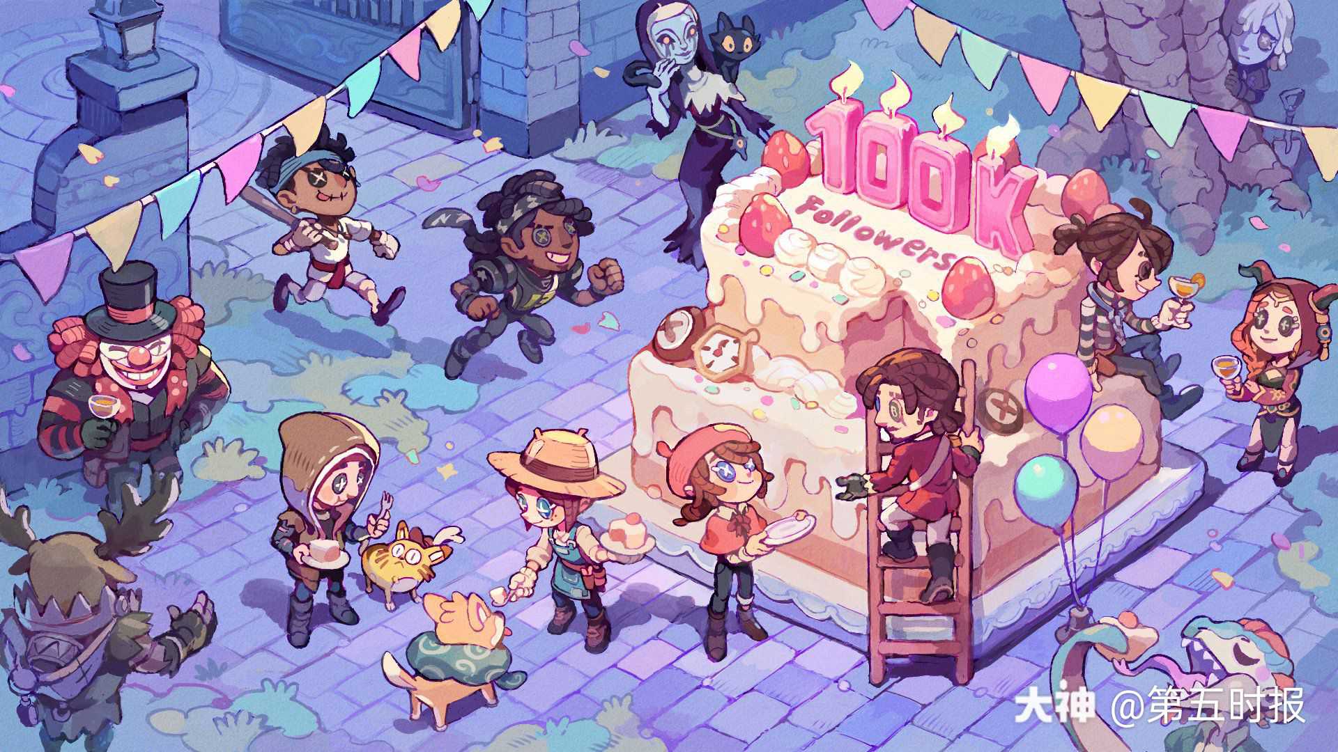 关注 今日外服资讯(欧美服十万粉贺图) #第五人格##第五时报