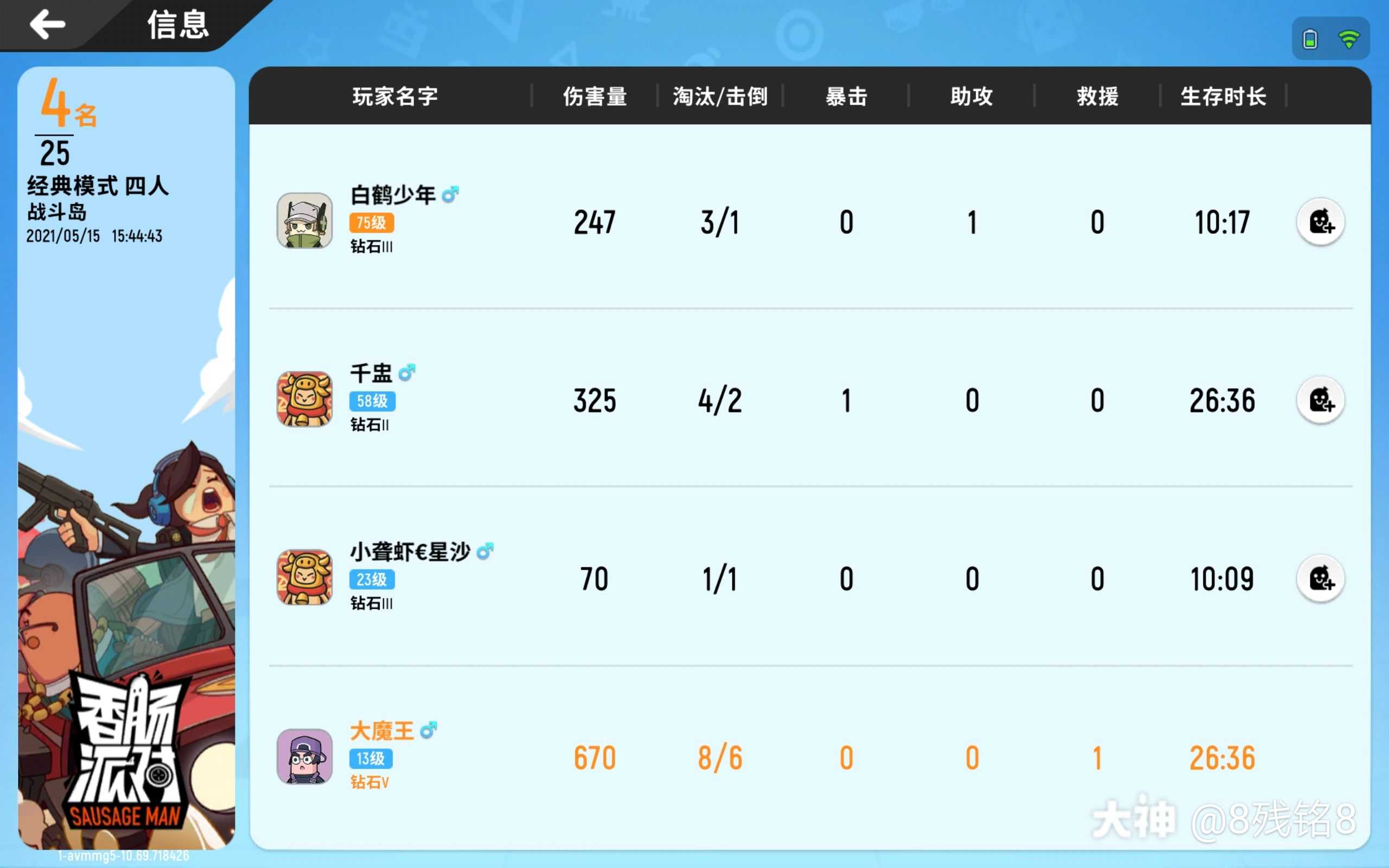 香肠派对,有一起玩的加我_来自网易大神猫和老鼠圈子_8残铭8