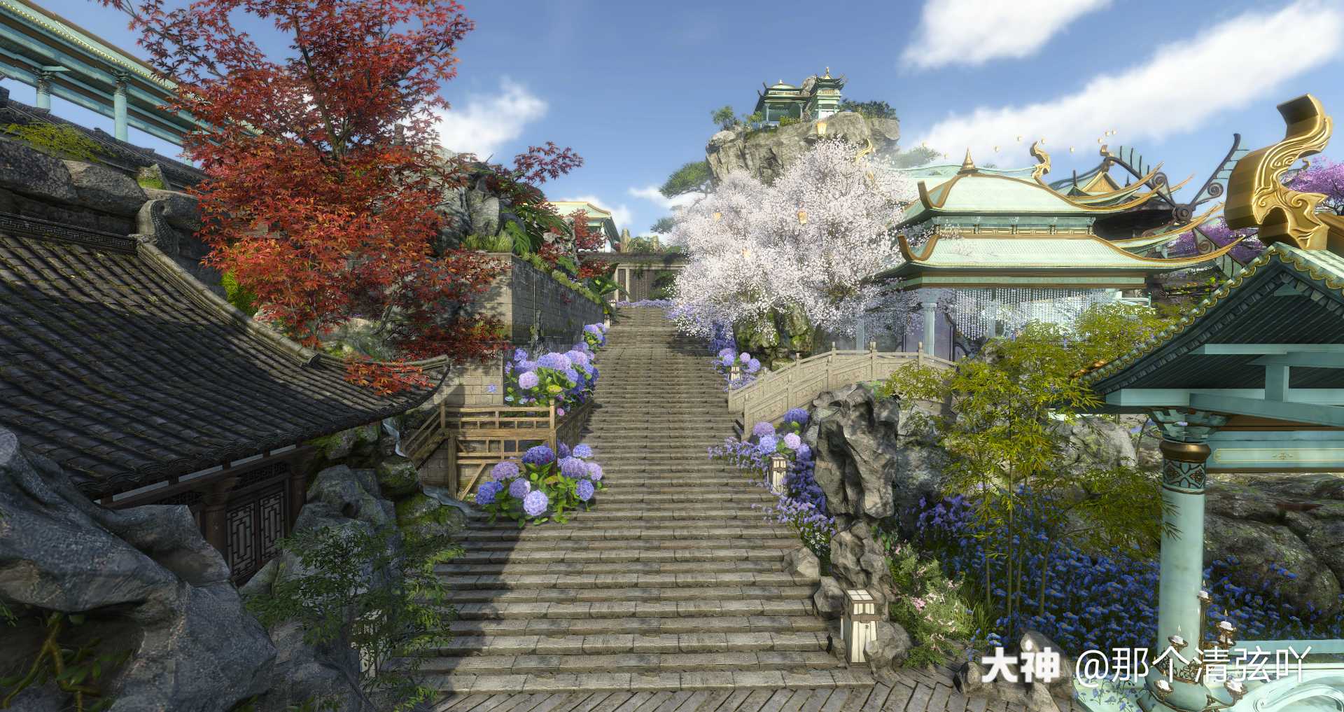 逆水寒 给情缘做的瑶光风格庄园半.