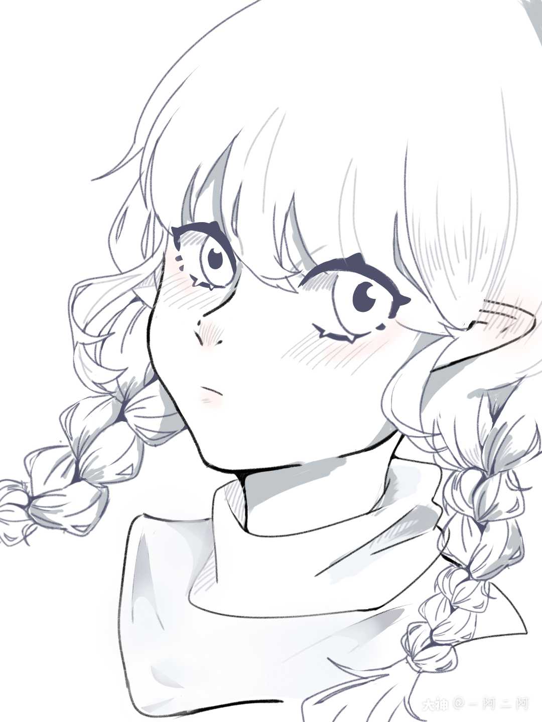 摸鱼麻花辫 #云野追光#.