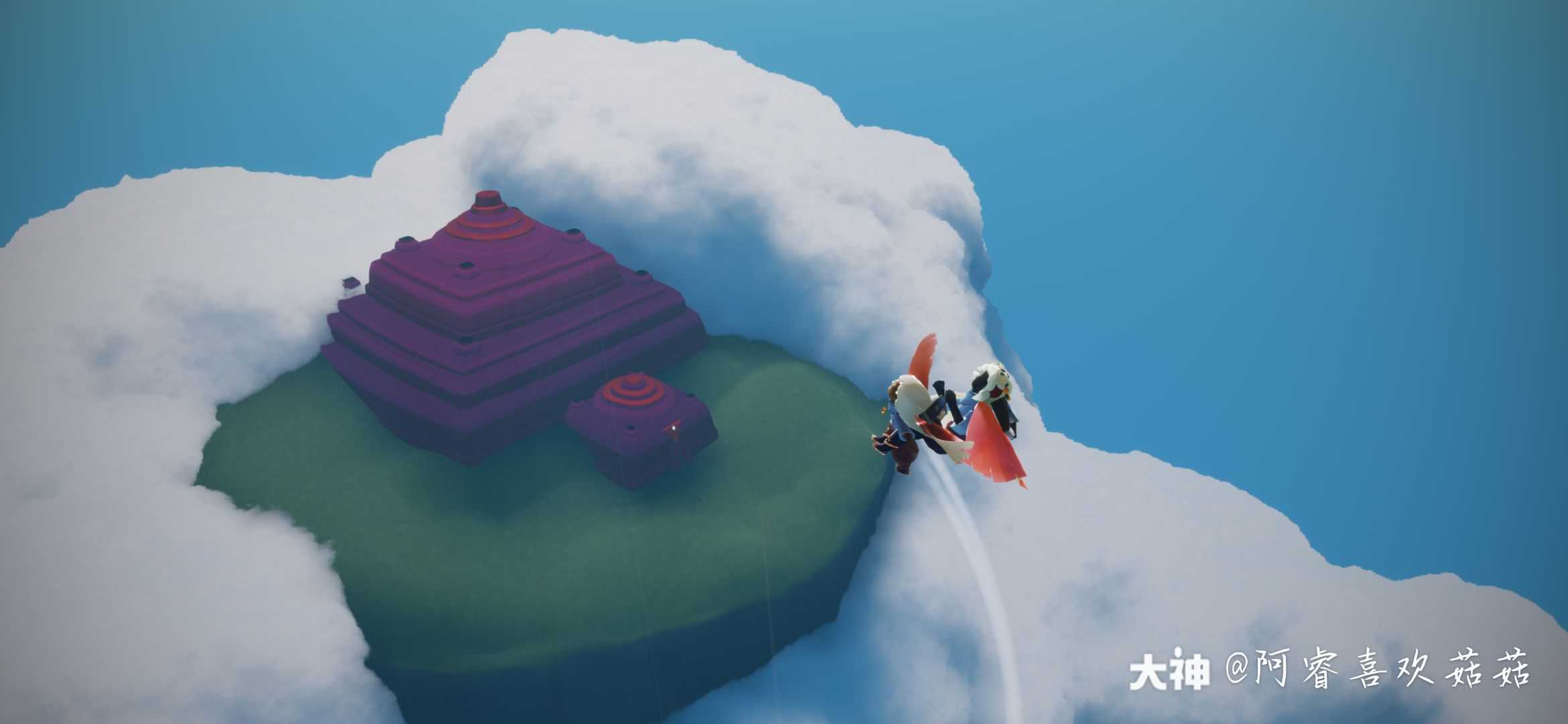 关注 #光遇日常# 一起去红色的云野神庙看看叭