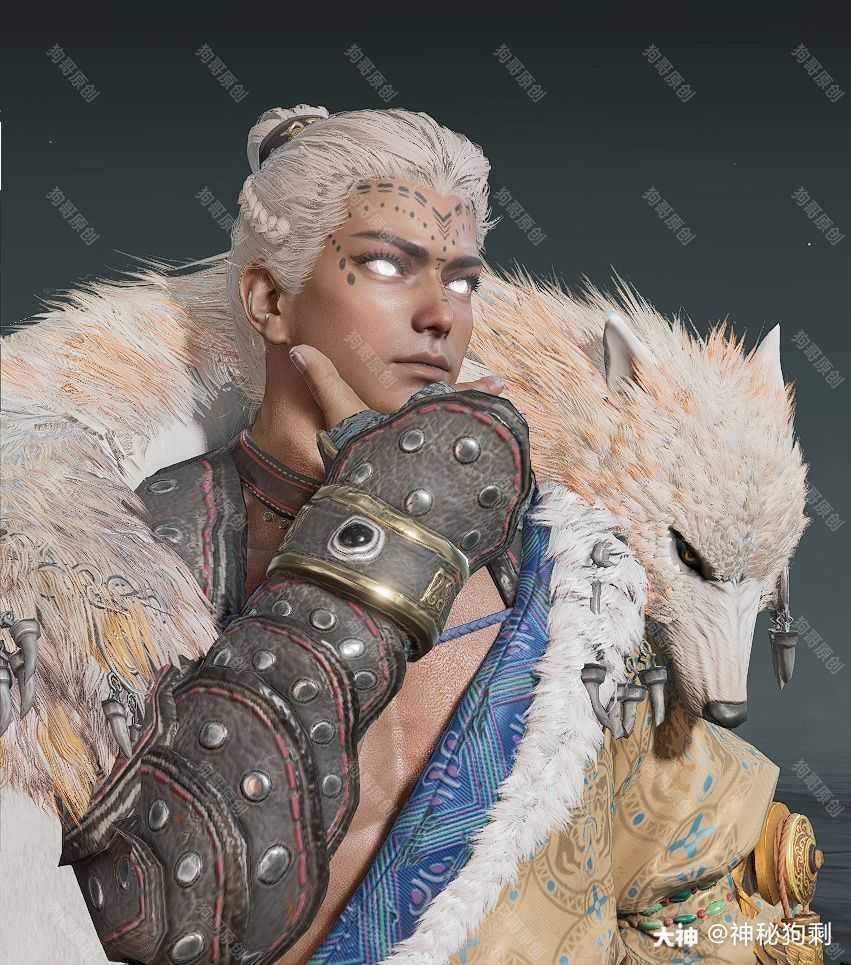 神秘狗剩:#永劫无间捏脸站##特木尔捏脸##永劫无间# 狗哥原创风男哪 