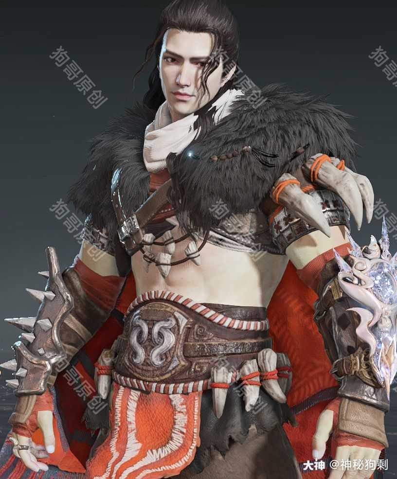 神秘狗剩:#永劫无间捏脸站##特木尔捏脸##永劫无间# 狗哥原创风男 