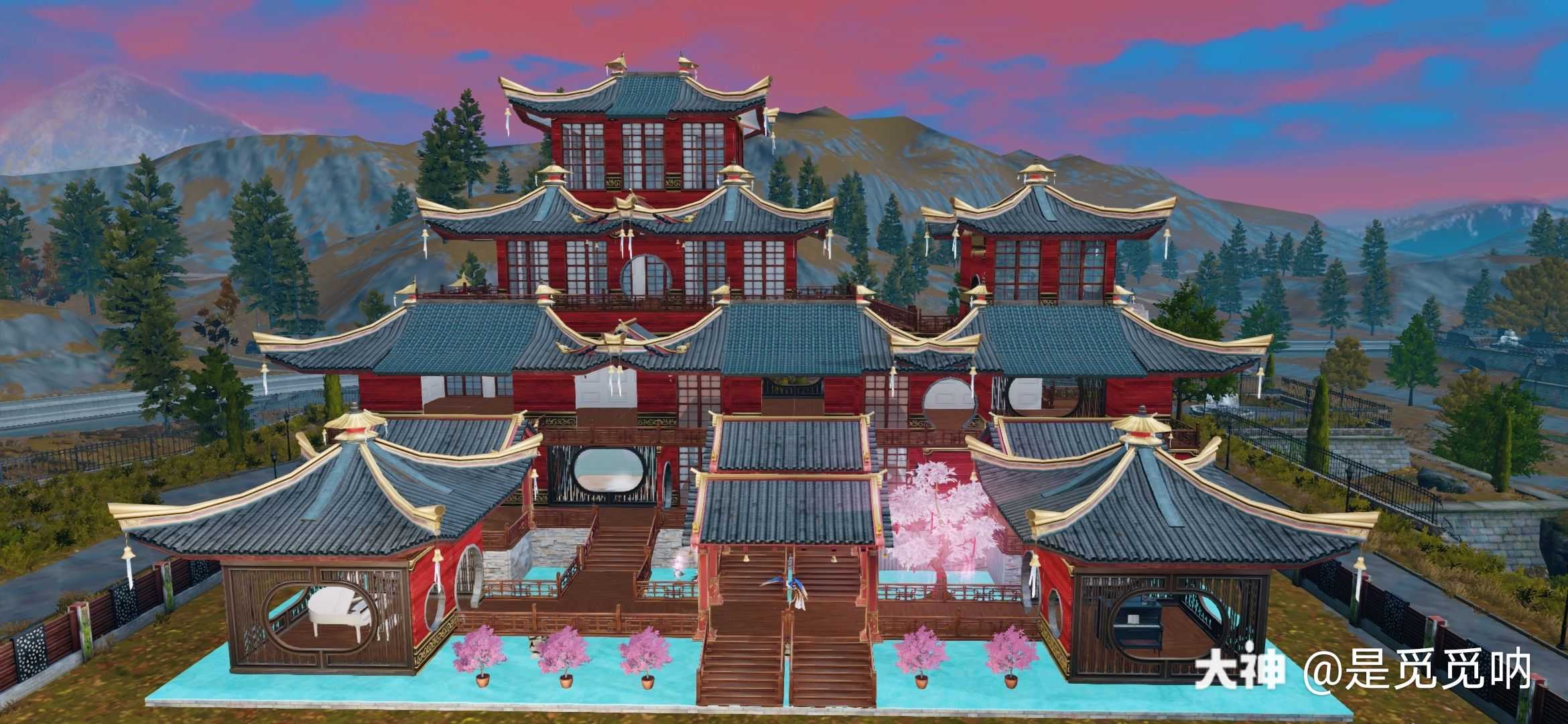 望月楼 预告新古风结构 中式结构 内饰晚点出 喜欢记得三连 来自网易大神明日之后圈子 秋日森林觅觅