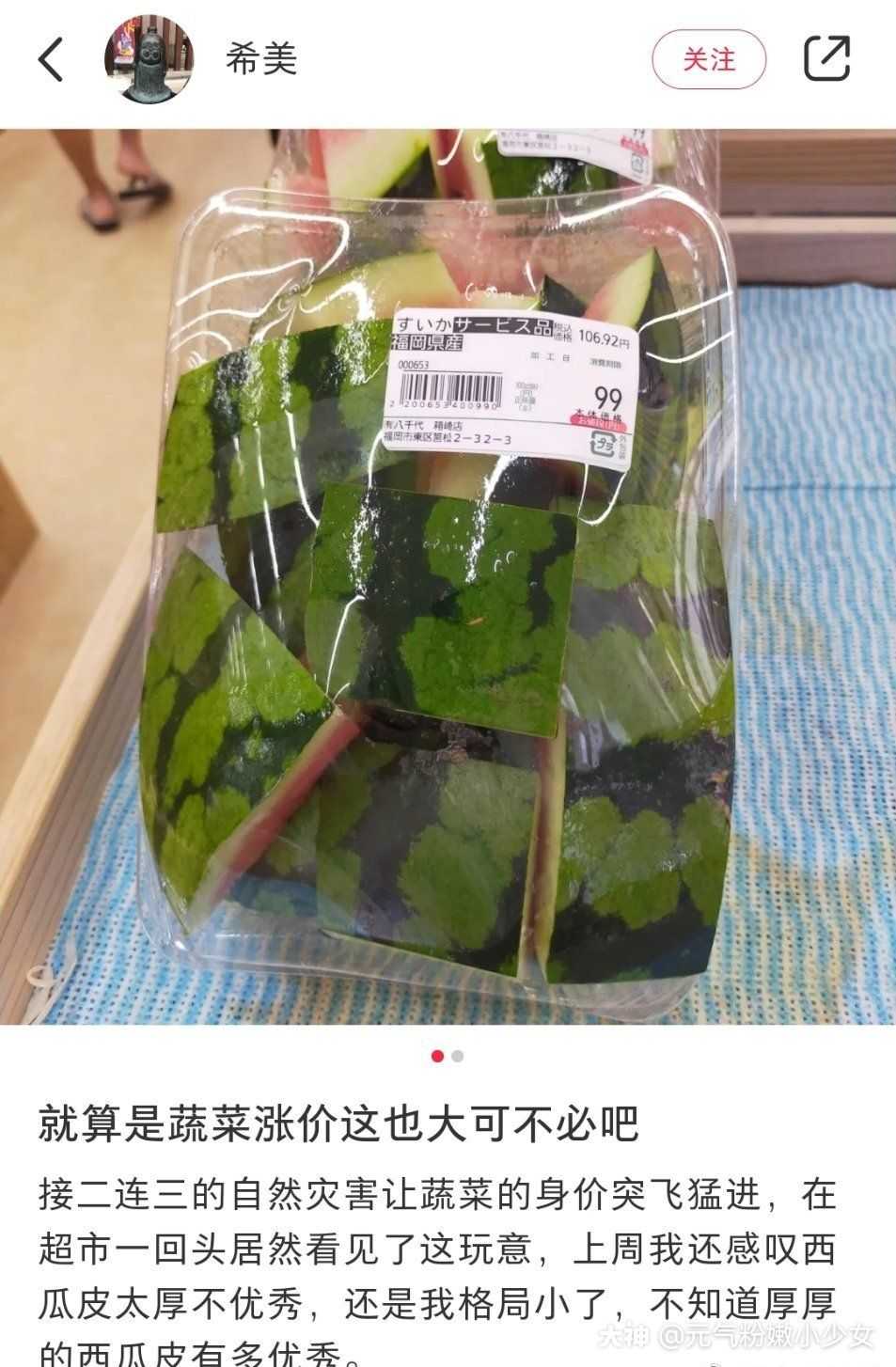 关注 #梦幻秋名山# 岛国超市售卖的西瓜皮六块钱一兜,这就是所谓的吃