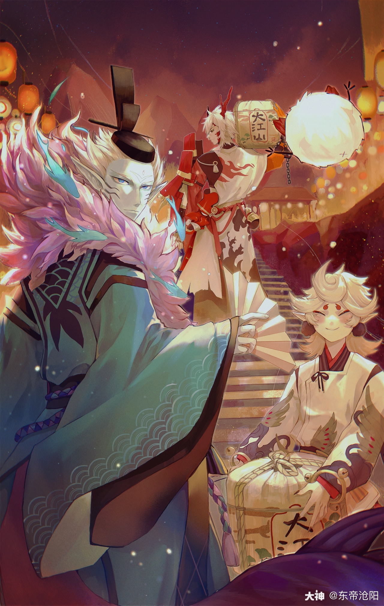 寮间佳肴##浮世景##阴阳师同人# 一起喝一杯吧