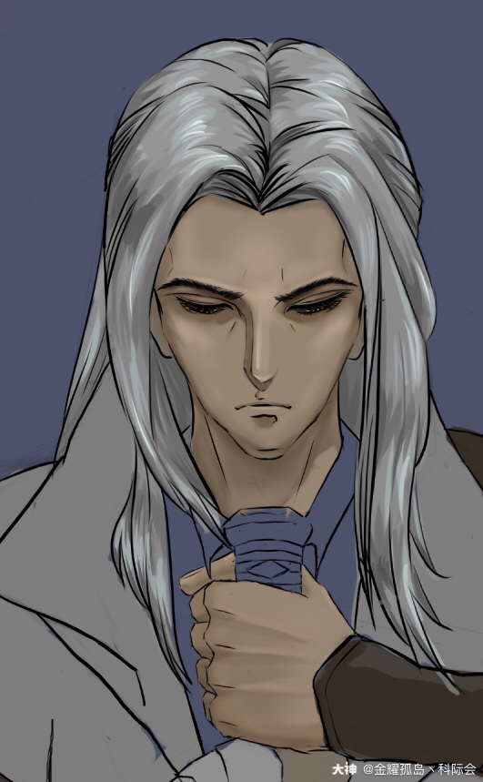 营地的妹子画的莱文市boss四刀剑圣【白猿·李】,送给大家!