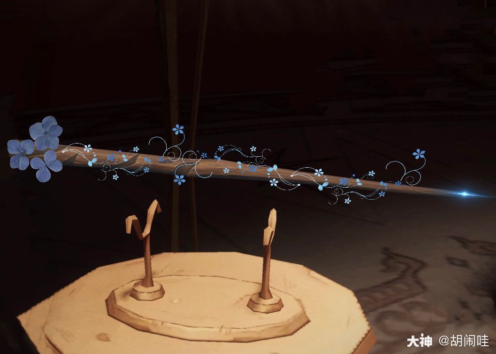 作品名称:花杖介绍:蓝色小花缠绕_来自网易大神哈利波特魔法觉醒圈子