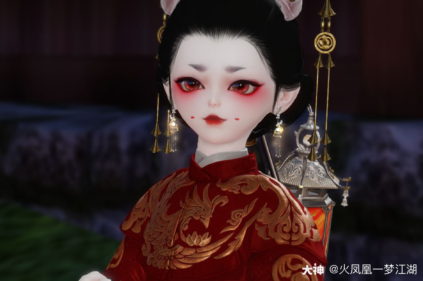 能不能帮我用蝴蝶结发带扎一下辫子呀 我想成为你的圣诞礼物诶 小凤凰3 0粉丝投 来自网易大神一梦江湖圈子 火凤凰一梦江湖