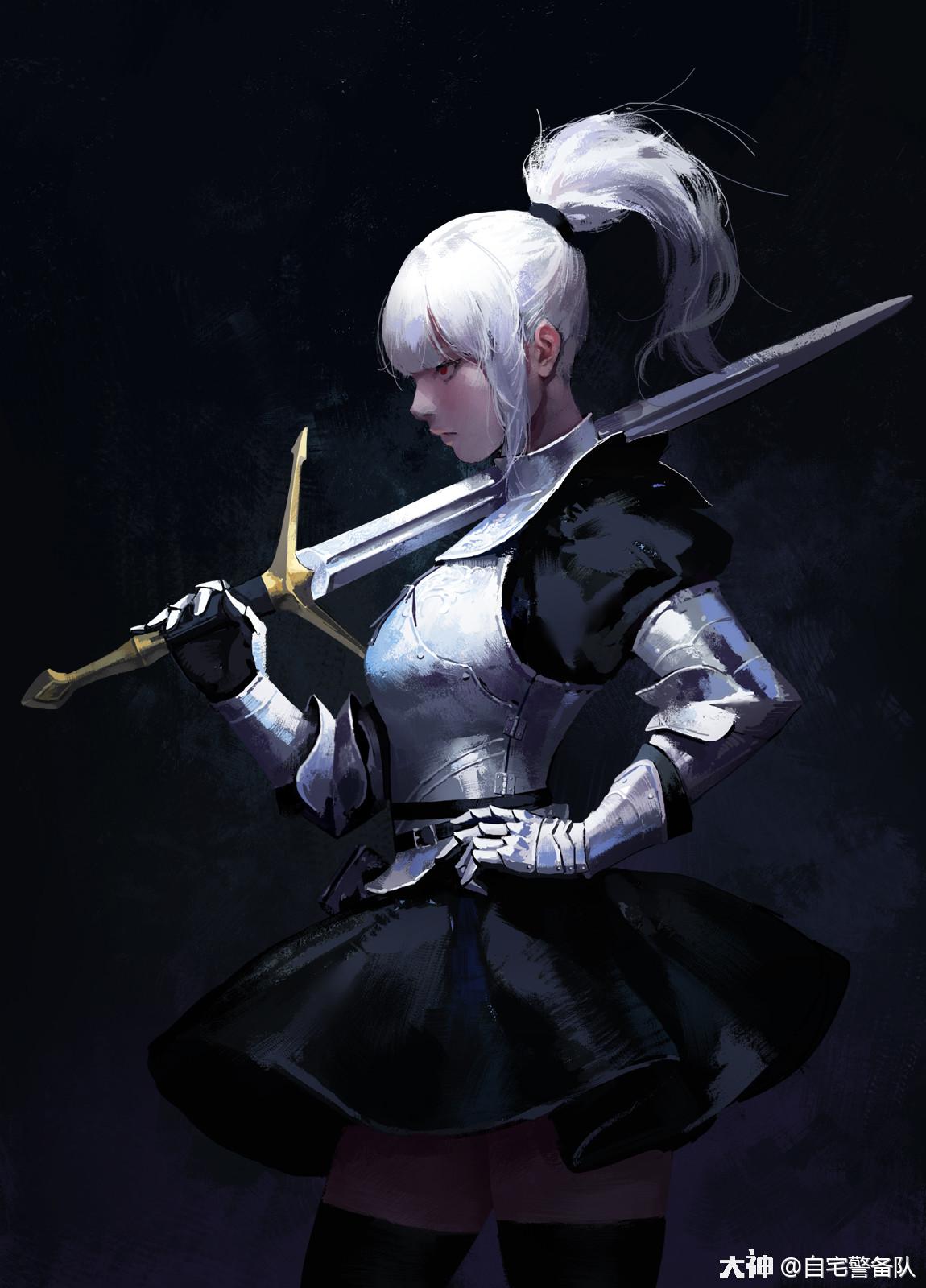 韩国《暗黑复仇者》原画师donghokang,除了赛博朋克猫娘,他笔下的女