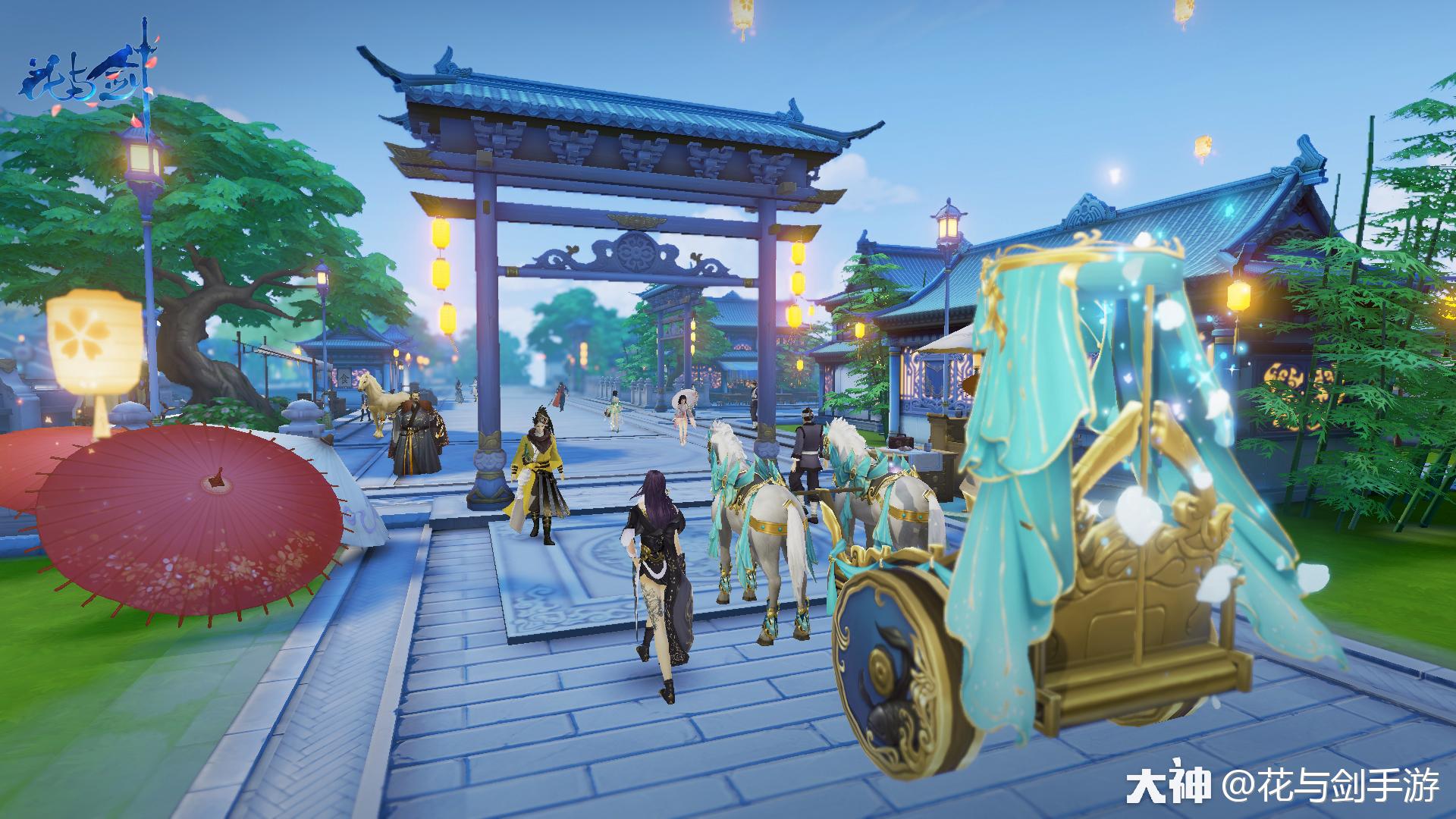 处暑已至,长夏将尽,暑热渐消霖铃别院中,有伞舞登台,回旋飘摇,轻盈