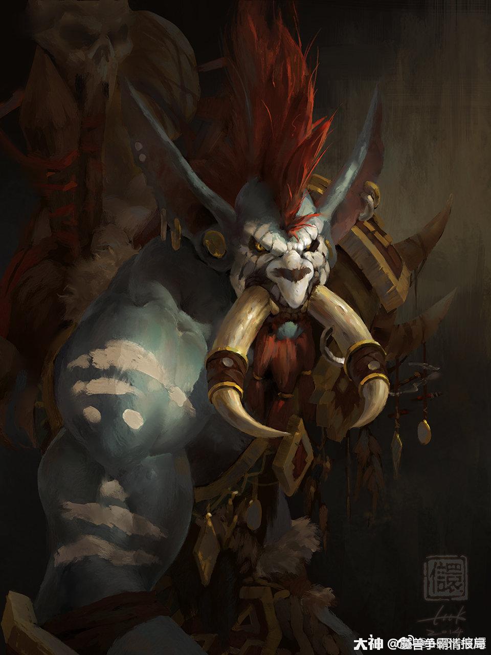 魔兽争霸##精选壁纸#沉稳的沃金总是让暗矛的族人感到安心.