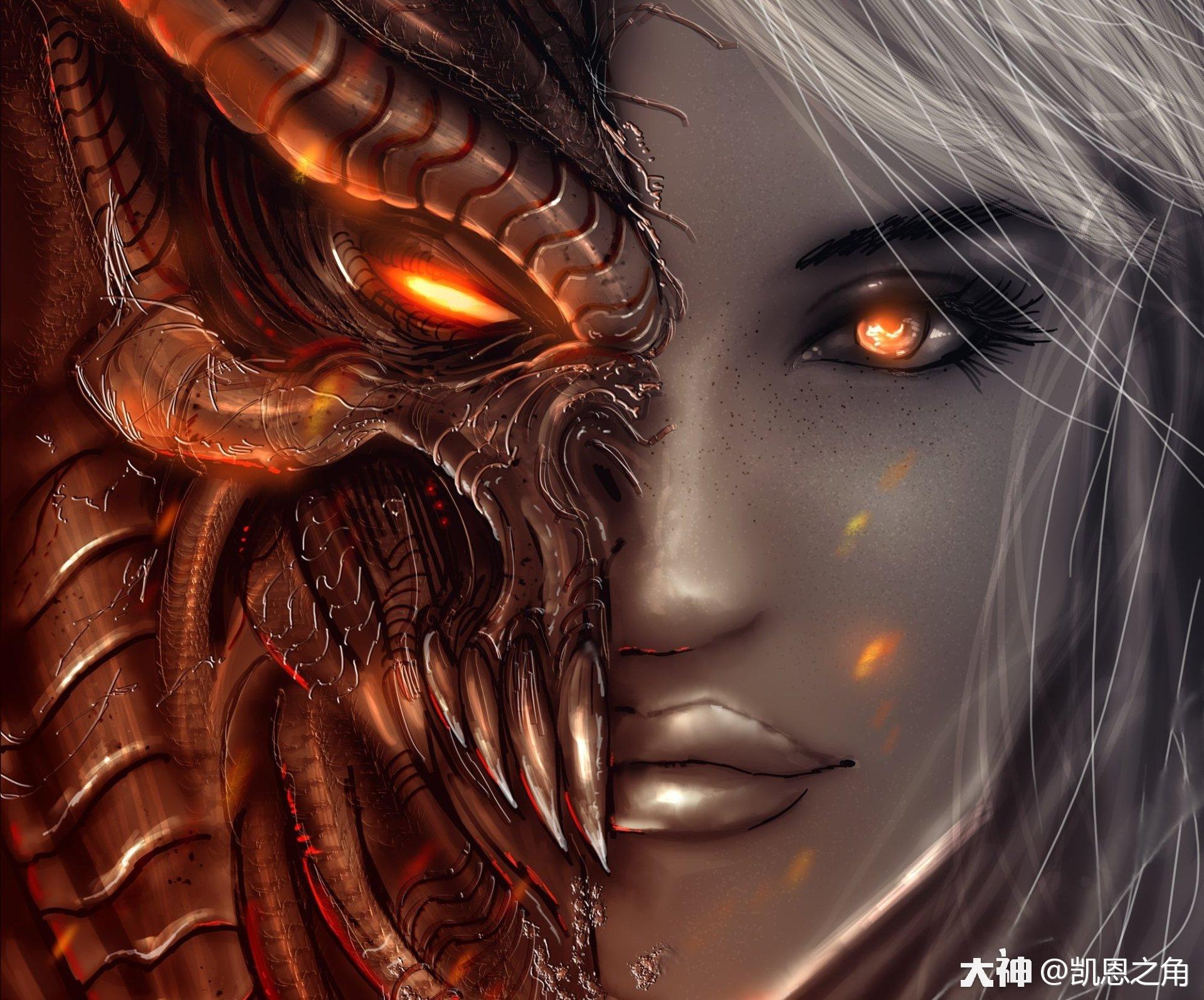 凯恩之角:#暗黑破坏神3##每日暗黑壁纸# 一念为人 一念为魔