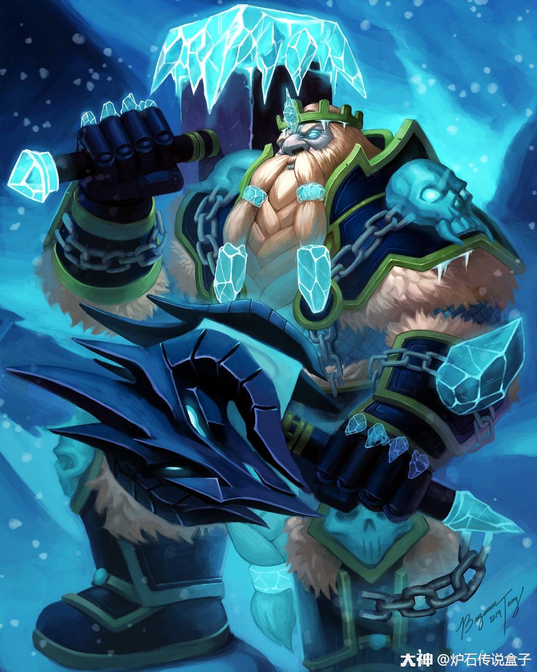 炉石传说# dk麦格尼·铜须.画师be. 来自炉石传说盒子 - 大神