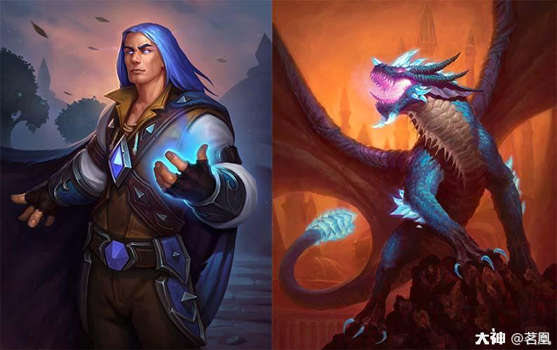 当初的达拉然boss之一——大法师卡雷,也就是蓝龙卡雷苟斯的人形态