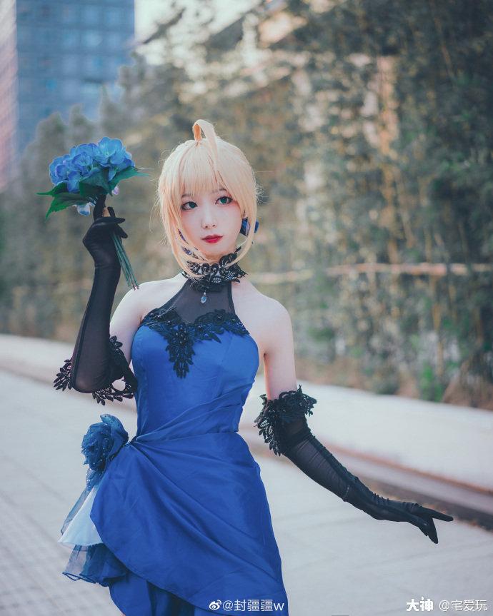 【cosplay欣赏】saber蓝礼服c. 来自宅爱玩 - 大神