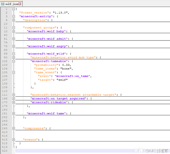 组件教程 行为包05 修改生物ai 中 来自网易大神我的世界圈子 Mc创造营