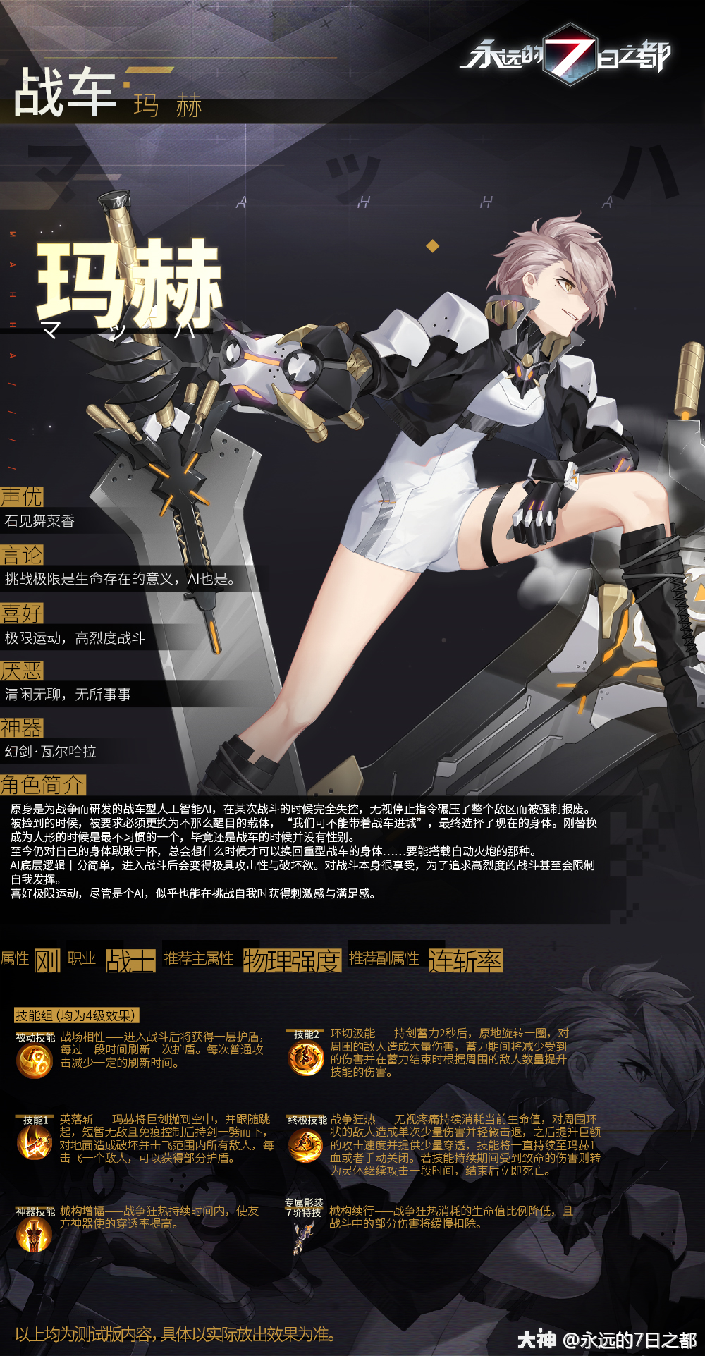 永远的7日之都# 新神器使情报资料公开!