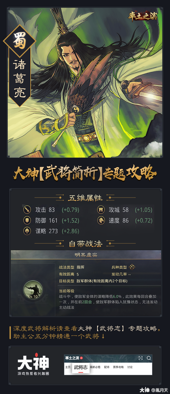 率土之滨 武将简述——弓诸葛亮 .