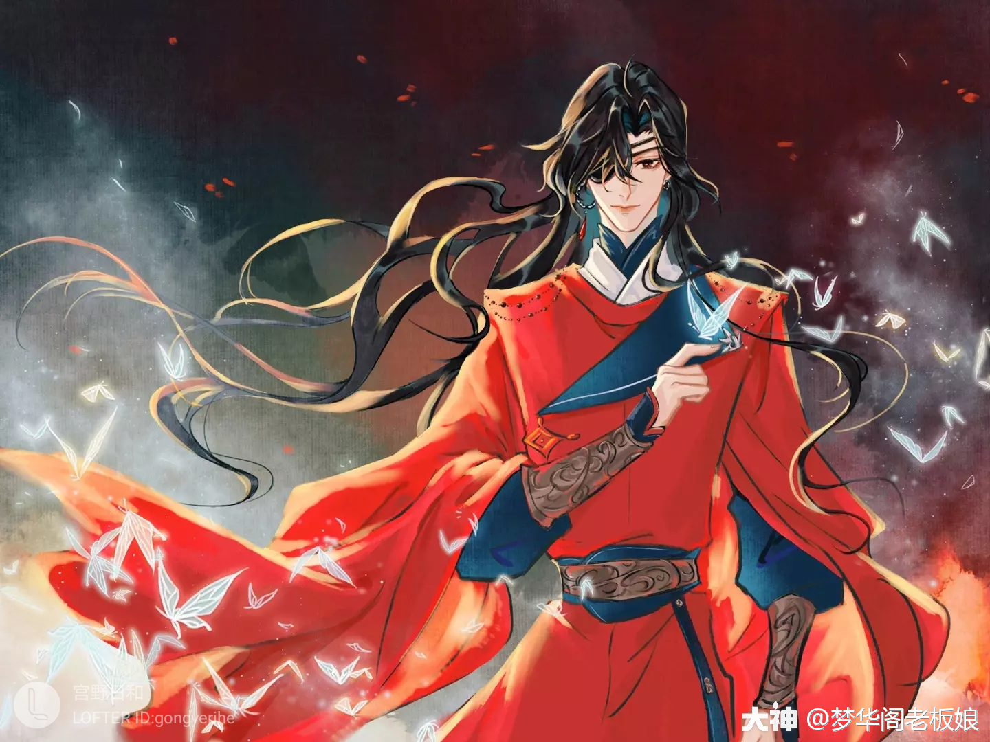 作者详见水印)银蝶是《天官赐福》中花城的法宝(?