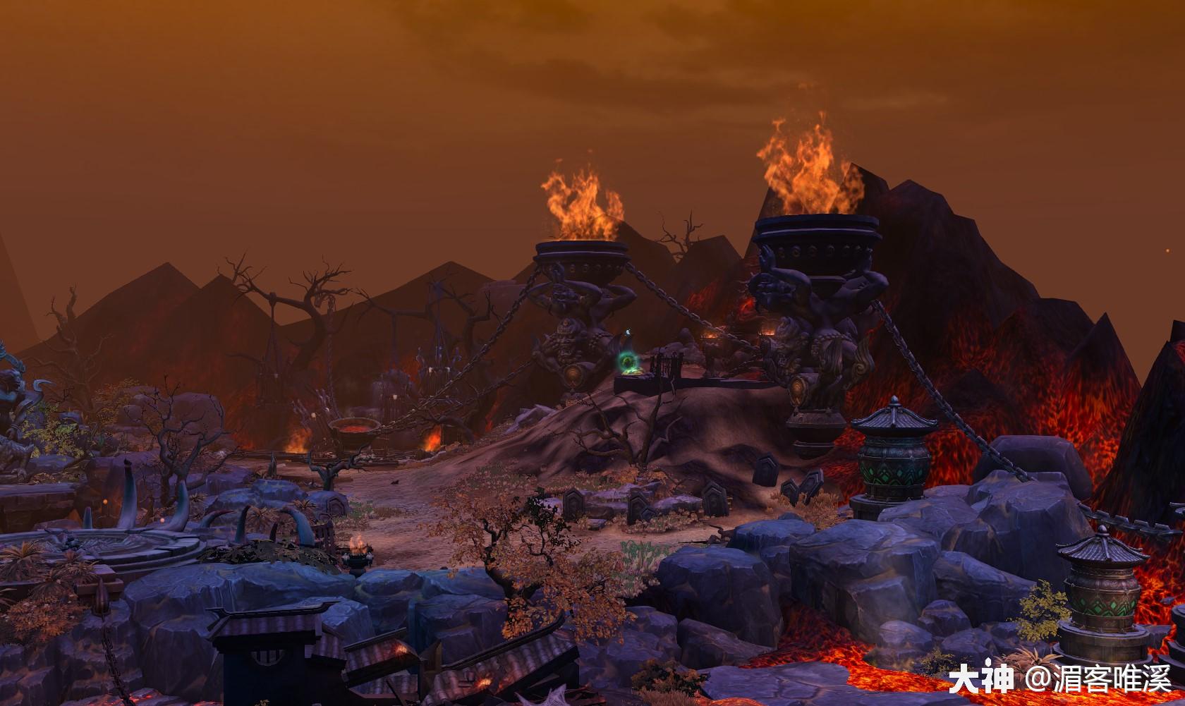 关注 #新倩女幽魂##新倩女次世代#血色岩浆渲染的