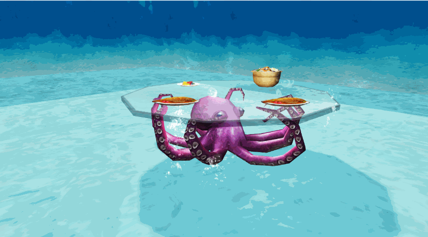 动图介绍完两个风格迥异的海底瑰宝后咱们再来看看搞怪可爱的"八爪鱼"