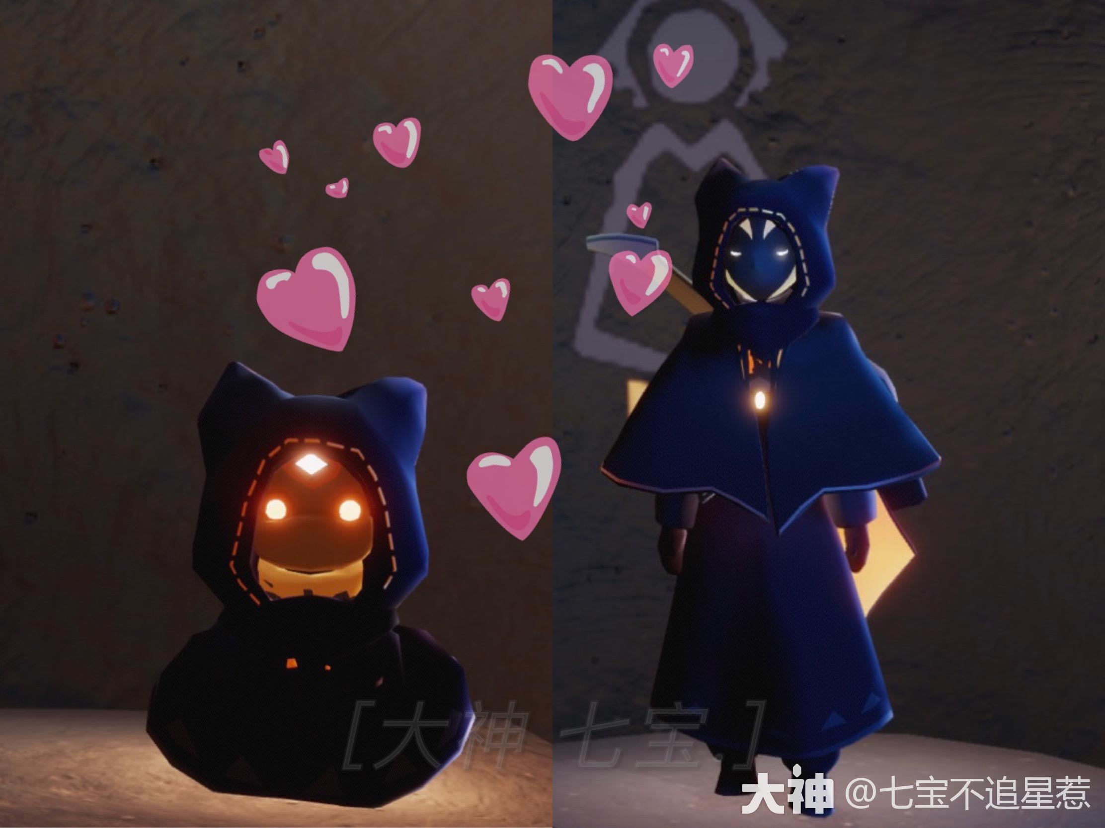 修猫16615【黑脸面具77猫猫头发型77单边围巾斗篷77武士裤