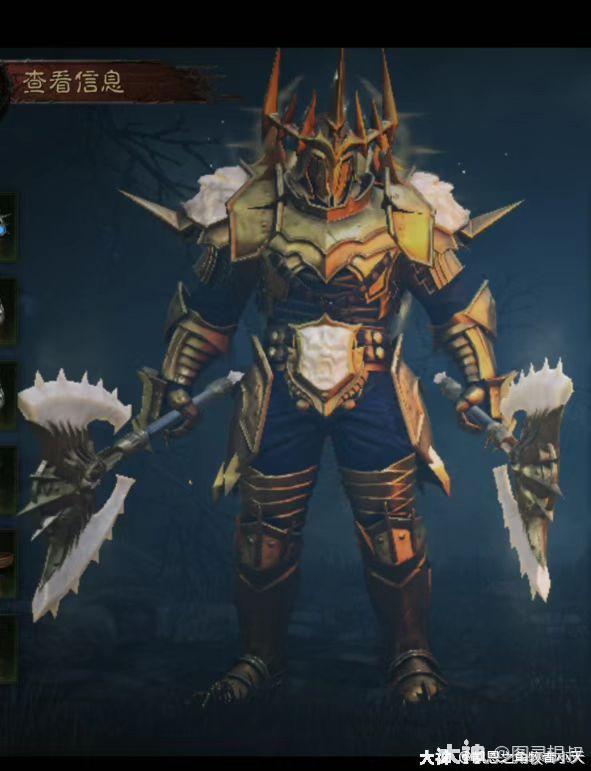 下面两图是不朽阵营的时装天使盔甲套装,可能上架商场,充值购买野蛮人