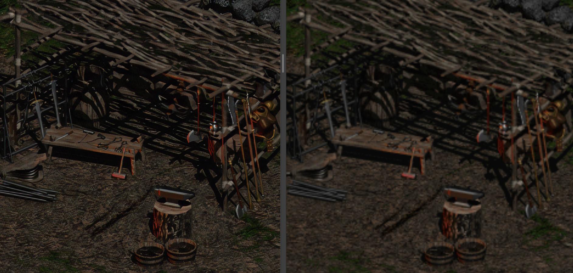 zomprd已经放出了一些罗格营地的对比