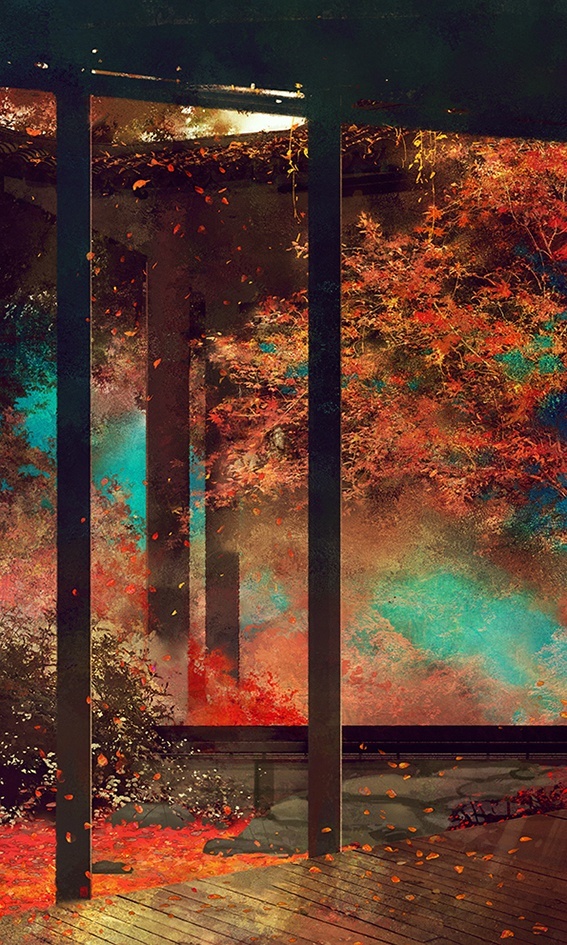 古风风景插画壁纸 by插画师 伊吹五月