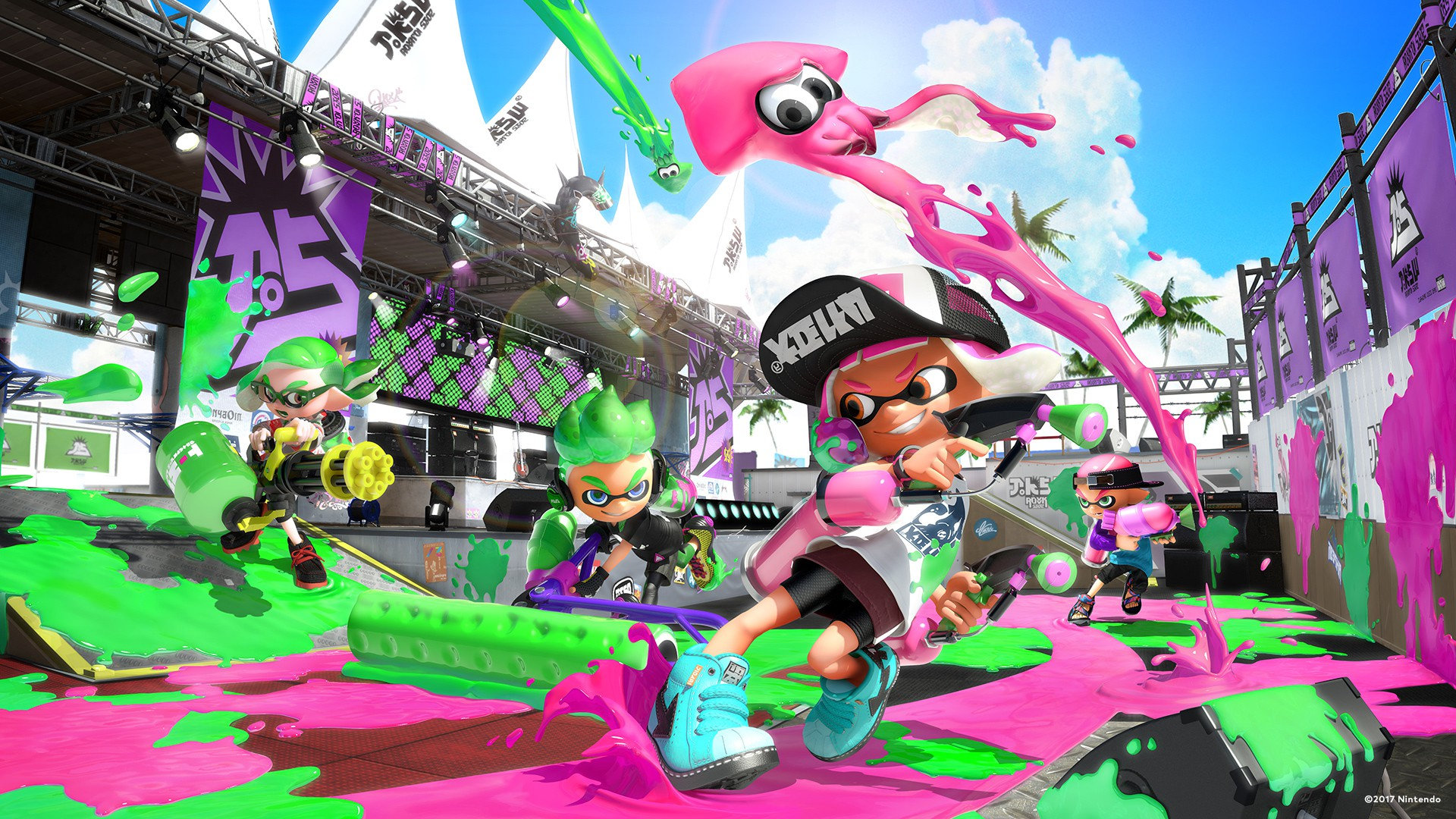 2 5 任天堂发布大量壁纸 这是 Splatoon 2 集合啦动物森友会 来自网易大神圈子 知任chs