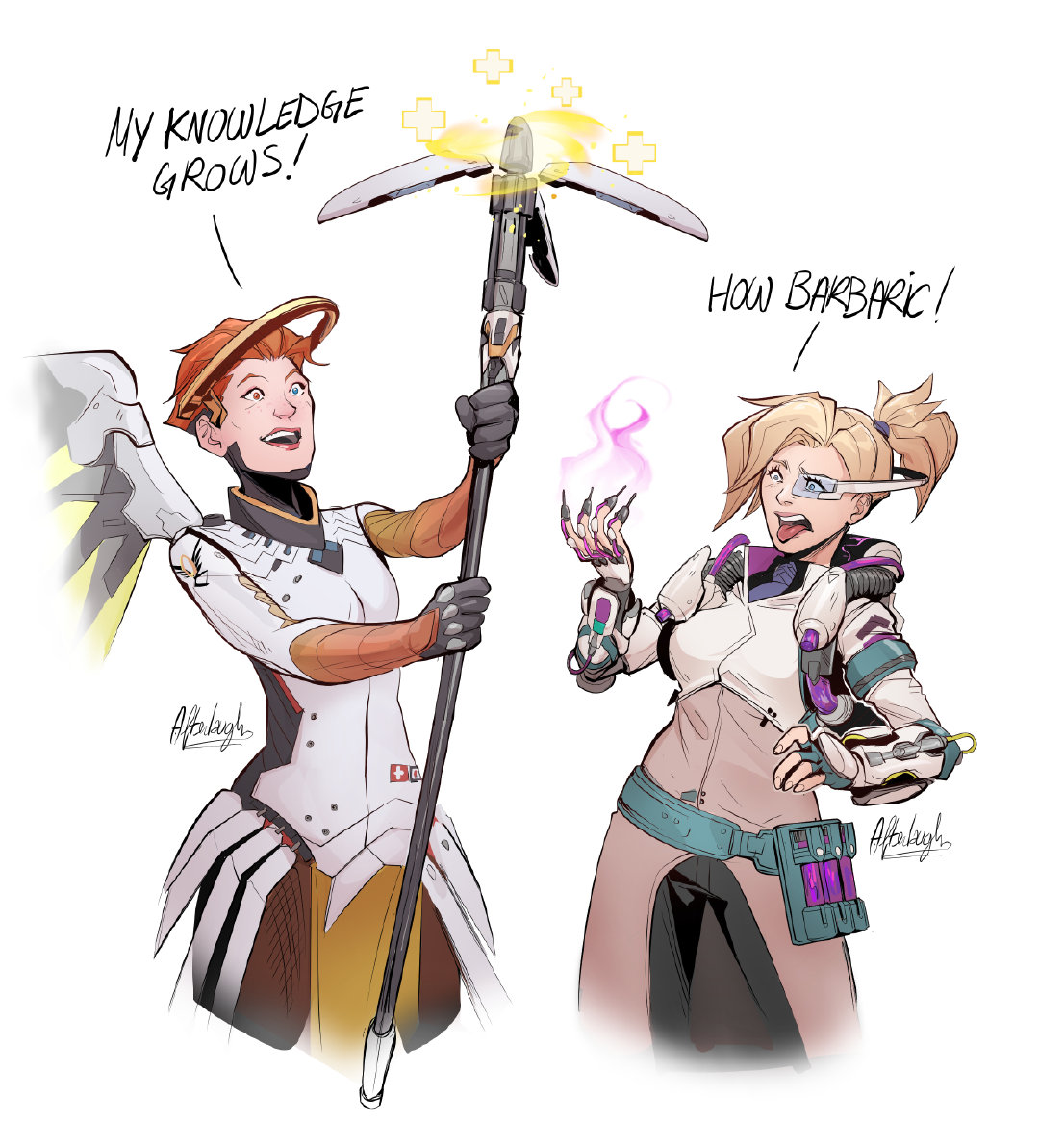 【 天使和莫伊拉】你们两.