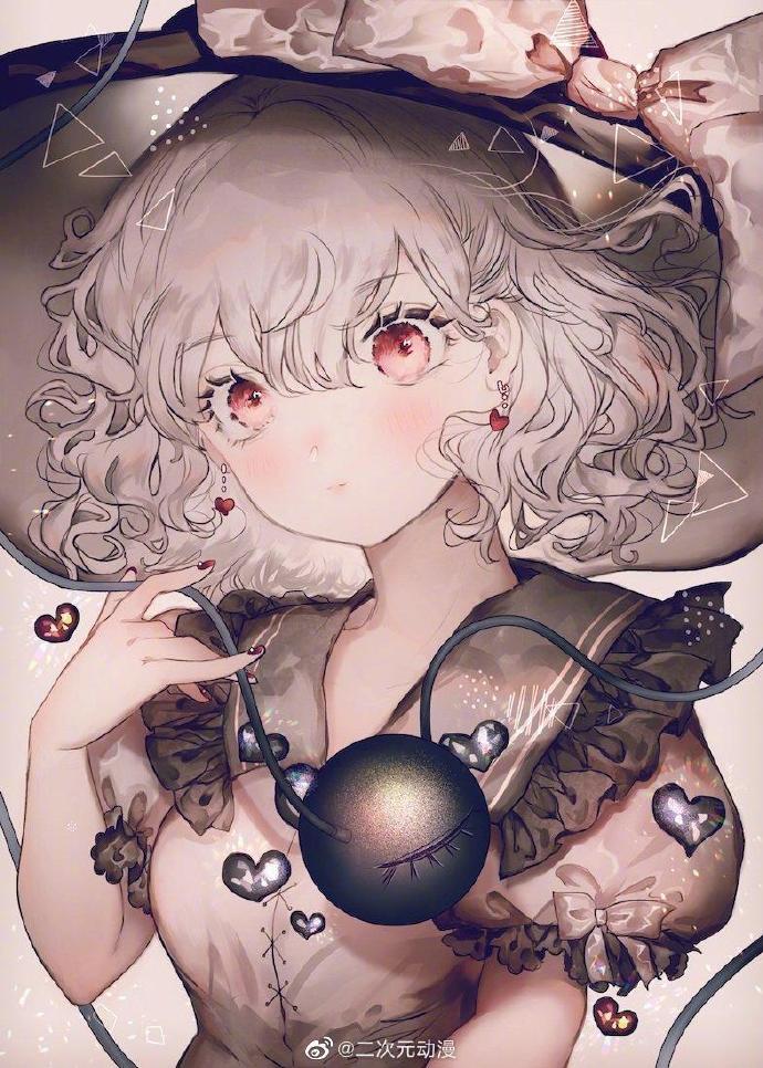 画风飘逸细腻,脸蛋可爱的二次元少女插画.