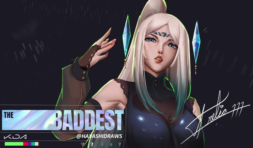 【国外画师hayashi 分享自制kda艾瑞莉娅】 大家觉得这个刀妹如何?