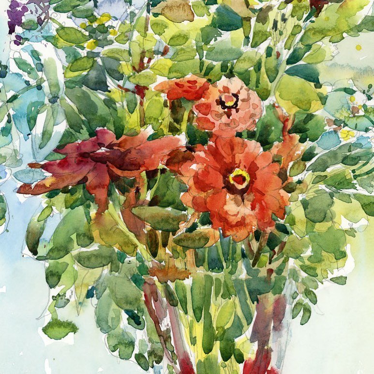 将水彩的透明性体现的淋漓尽! shari blaukopf