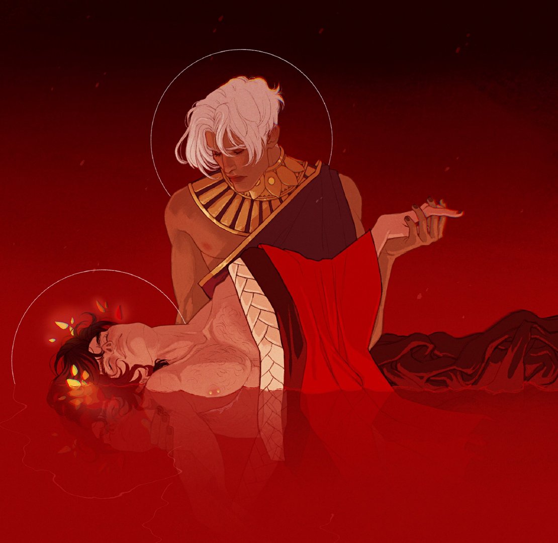 关注 画师 christine sack 绘制的"哈迪斯 x 塔纳托斯".