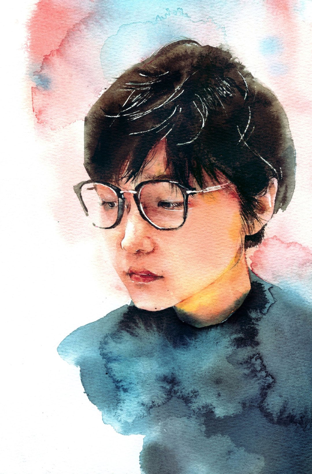 用水彩记录形形色色的面孔 ——唐唐老师