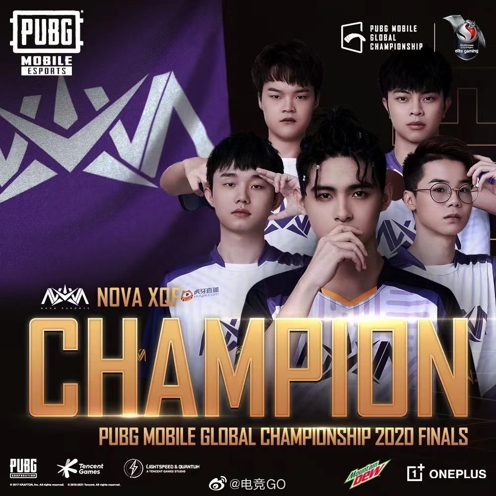 nv-xqf战队,319分, 夺得和平精英全球总决赛的总冠军, 4am亚军