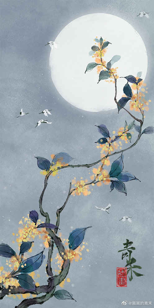 桂花 画画的青禾_来自网易大神圈子_古风美图馆