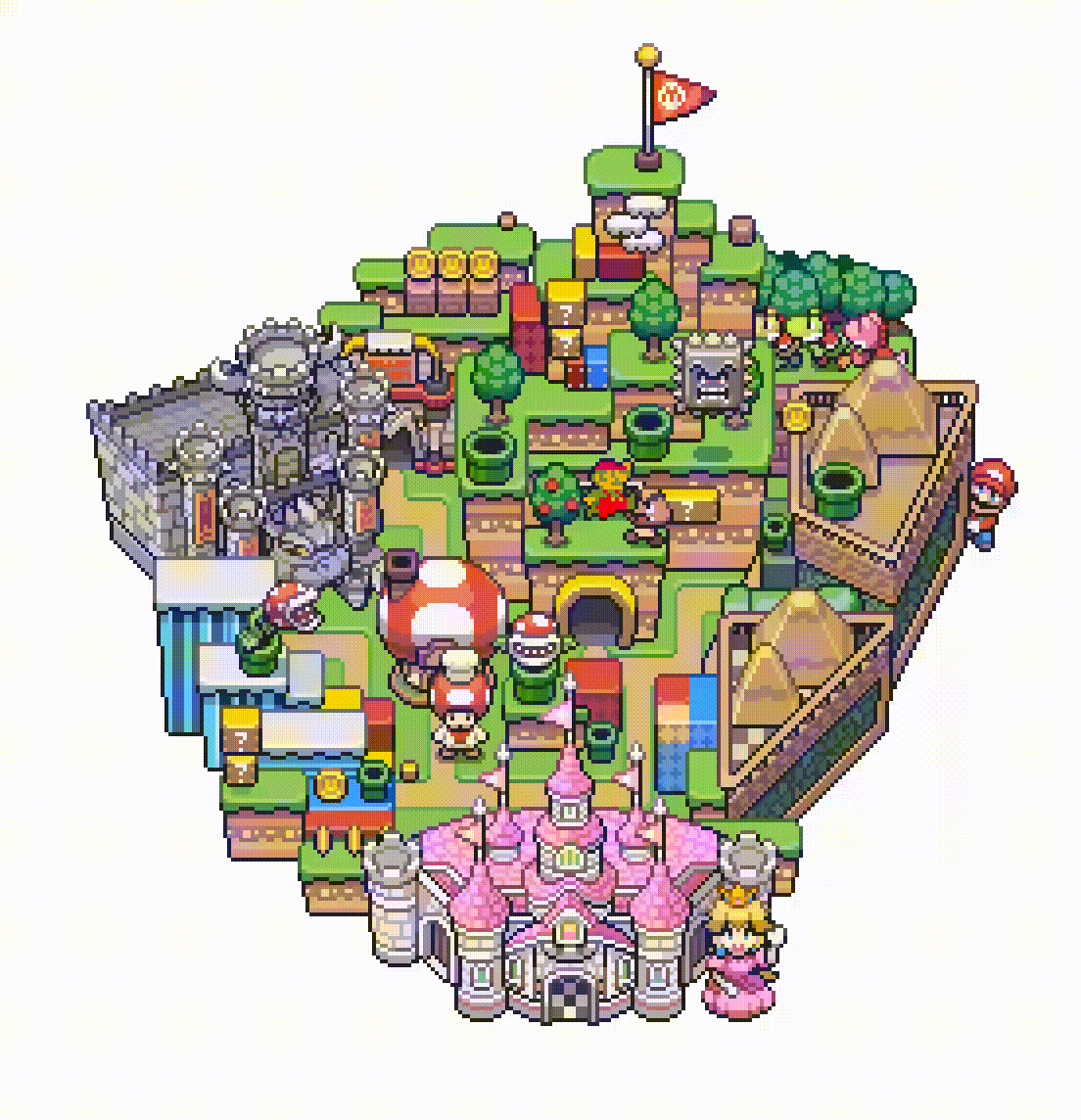 像素 超级任天堂世界 t.