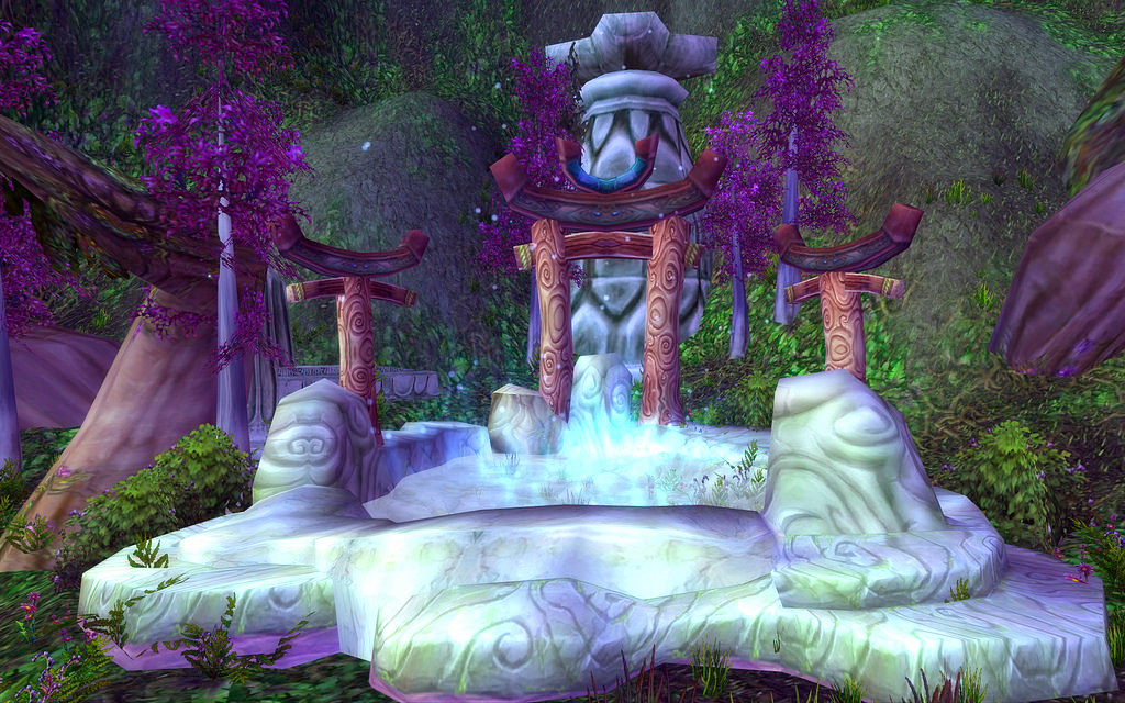 《魔兽世界》,月亮井也被制作成建筑,当然是放置在暗夜精灵的领地了