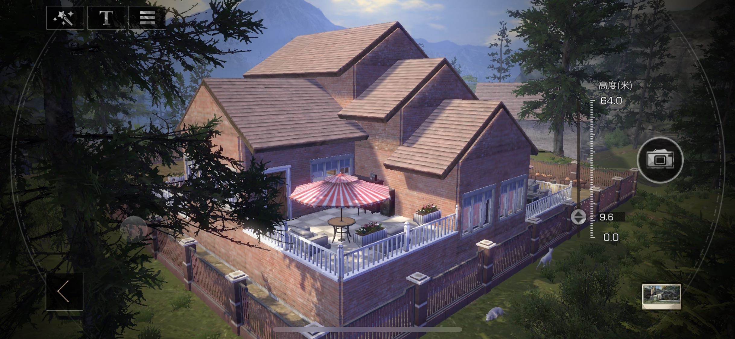 五级以上庄园可建造 名为凝心庭 360度无死角建筑 全方位都享受极致美观 来自网易大神明日之后圈子 慕焚